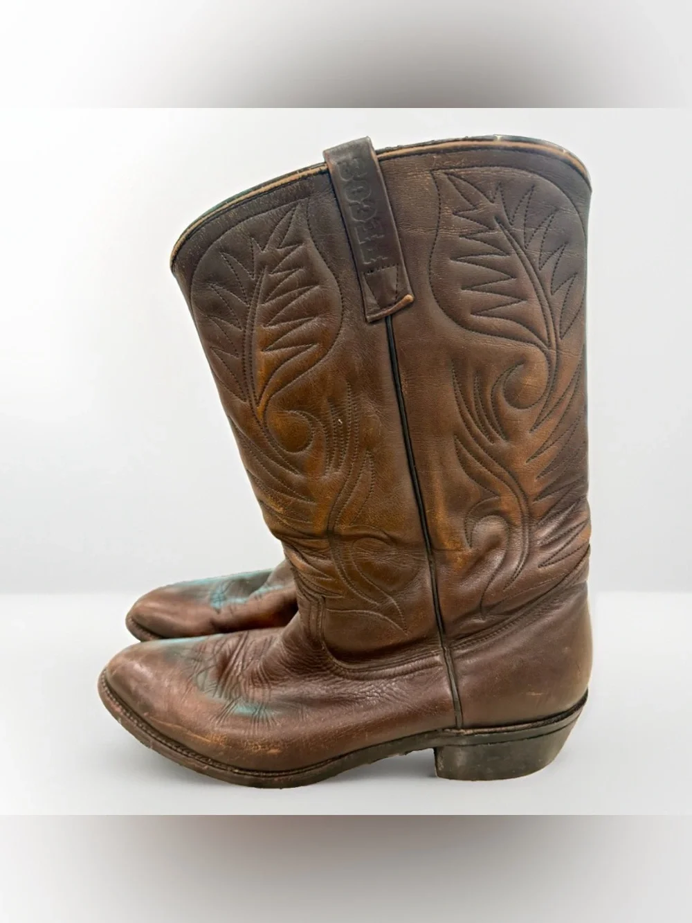 Vintage 80s Red Wing Pecos Boots 9801 Western Mens 11.5 D Leather Rare